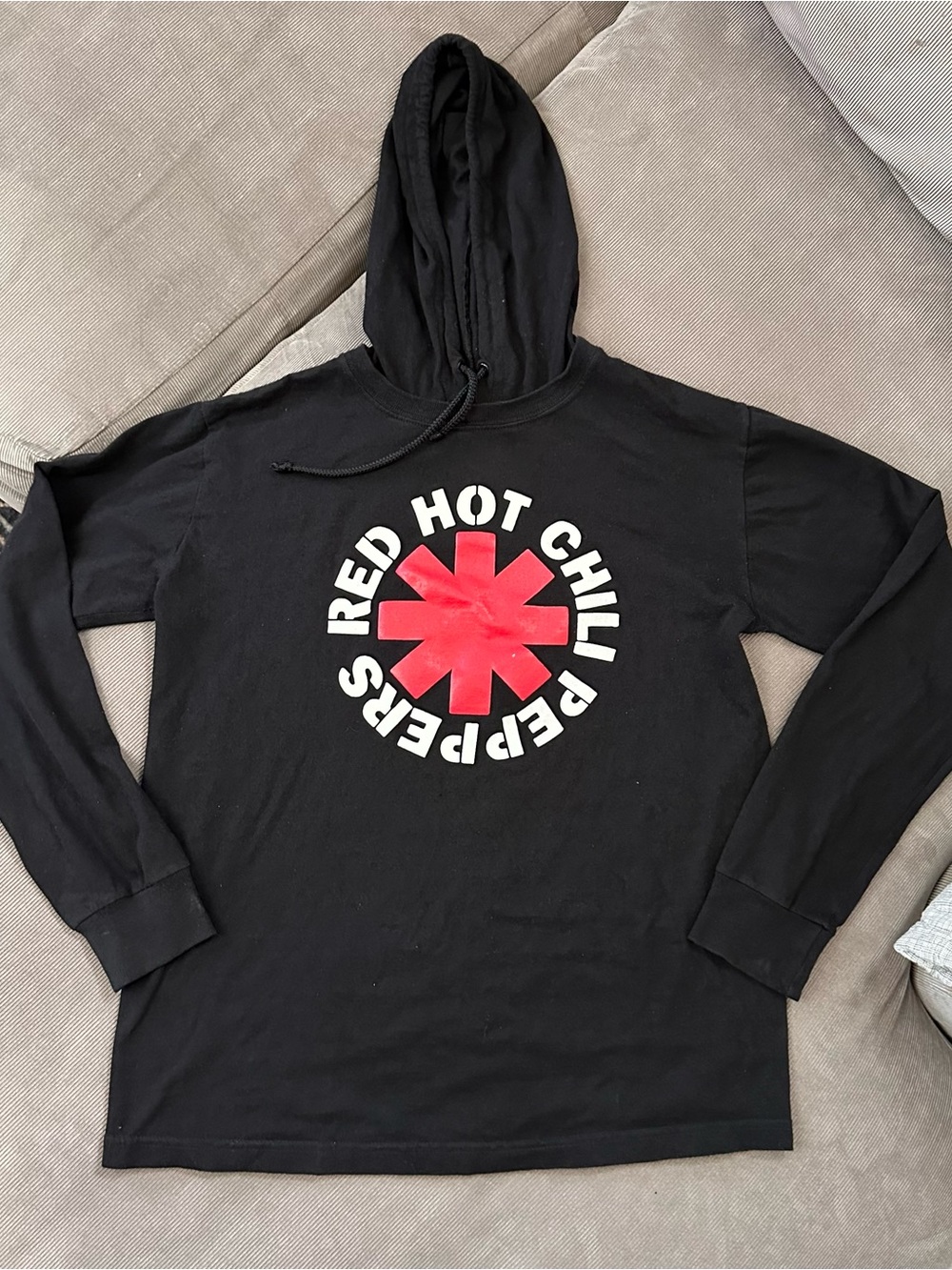 Vintage Red Hot Chili Peppers size Medium Long Sleeve Hooded Shirt Hoodie
